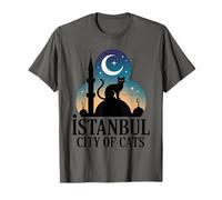Istanbul City of Cats Hagia Sophia Turquie Bleu Mosquée Feline T-Shirt