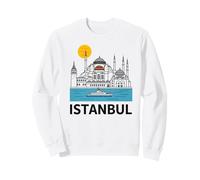 Istanbul Skyline Sunset Cityscape Art Graphique Souvenir Sweatshirt