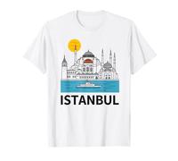 Istanbul Skyline Sunset Cityscape Art Graphique Souvenir T-Shirt