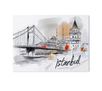 Istanbul, Turquie，Puzzle pour Adultes 1000 Pièces en Bois Puzzles Jeu Cadeau Accueil Décoratif Mots Croisés（75x50cm）-AE22