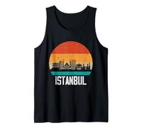Istanbul Turquie Retro Vintage Sunset Skyline Istanbul Débardeur