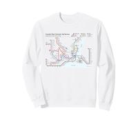 Istanbul Turquie Train Railway - Carte de l'itinéraire Souvenir Sweatshirt