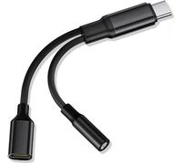ISTARCOMPUTER Adaptateur Audio et Charge 2 en 1 | USB C vers Jack 3,5 mm + USB-C | Hi-Res DAC | Écouteurs + Recharge Simultanée | Compatible Appareils sans Prise Jack