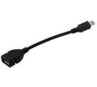 ISTARCOMPUTER Câble OTG USB A Femelle vers Mini USB B Mâle 5 Broches - Compatible Appareils Photo, GPS, PSP, Tablettes - Noir - 12 cm