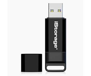 iStorage datAshur BT 128 Go - Clé USB sécurisée cryptée - Déverrouillage via smartphone via Bluetooth - Certifié FIPS 140-2 niveau 3 - Prêt pour la gestion à distance