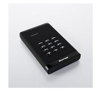 iStorage diskAshur³ - Disque dur - chiffré - 4 To - externe (portable) - USB 3.2 Gen 1 - 256-bit AES-CBC, 256-bit AES-XTS, AES-ECB, FIPS 140-3 Level 3 - diamant noir - Conformité TAA
