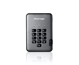 iStorage diskAshur PRO2 256-bit 5TB USB 3.2 secure encrypted hard drive IS-DAP2-256-5000-C-G