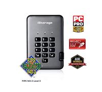iStorage diskAshur PRO² SSD - SSD - chiffré - 128 Go - externe (portable) - USB 3.1 - FIPS 140-2 Level 3, FIPS 197, SHA 256 bits, 256-bit AES-XTS - Conformité TAA Gris