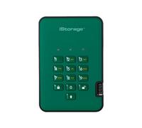 iStorage diskAshur² - SSD - chiffré - 1 To - externe (portable) - USB 3.1 - FIPS 197, 256-bit AES-XTS - vert anglais - Conformité TAA