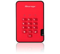 iStorage diskAshur² - SSD - chiffré - 4 To - externe (portable) - USB 3.1 - 256-bit AES-XTS, FIPS 197 - rouge passion - Conformité TAA