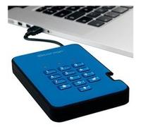 iStorage diskAshur² - SSD - chiffré - 512 Go - externe (portable) - USB 3.1 - FIPS 197, 256-bit AES-XTS - Bleu océan - Conformité TAA Bleu, Bleu océan G