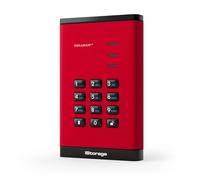 iStorage Disque Dur Dur 4 to Rouge - Disque Dur Portable sécurisé - Protégé par Mot de Passe - Résistant à la poussière et à l'eau - Cryptage matériel