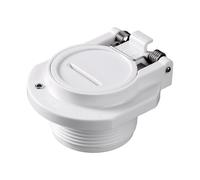 ISTOVO 1 Pièce W400BWHP Verrou de Sécurité sous Vide, Adaptateur de Nettoyeur de Piscine à Rotation Libre en Plastique Blanc pour Tuyau de Raccord Mural de Nettoyeur de Piscine
