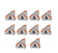 ISTOVO 10 Connecteurs de Fils Compacts, Connecteurs de Fils à Levier en T, Répartiteur, Connecteurs Électriques à 3 Voies