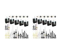 ISTOVO 10 Pièces Séries Mécanisme de Mouvement D'Horloge Pièces Silence Quartz Bricolage Horloge Murale avec 7 Paires Différentes Kit de Remplacement D'Aiguilles D'Horloge