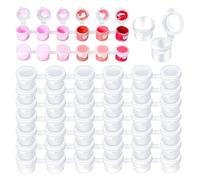 ISTOVO 100 Bandes 600 Pots Pots de Peinture Vides Pots de Peinture Acrylique pour Écoles Salles de Classe Fournitures de Peinture pour Arts et Métiers, 3ml / 0.1oz