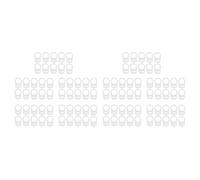 ISTOVO 100 Pcs Bouton Silicone Anneau Porte-Sucette Mannequin Pince Adaptateur Clair