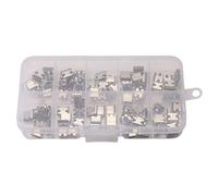ISTOVO 100 Pcs/Lot 10 ModèLes de Connecteurs de Quai de Chargement USB de Type C MéLangent 6 Broches et 16 Broches pour Les Kits de RéParation de TéLéPhone et de Produits NuméRiques