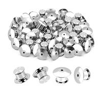 ISTOVO 100PCS Boucle de Retenue de Goupille de Verrouillage, UtiliséE pour Verrouiller le Dos de la Broche en MéTal de la Broche en éMail