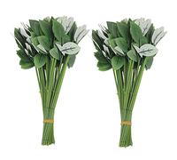 ISTOVO 100Pcs Tiges de Fleurs de Rose Artificielles Faux pour Bouquet Fait Main DIY Décoration de Maison de Mariage