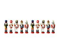 ISTOVO 10Pc Noël Casse-Noisette Ornements en Bois Saxophone Soldats Décorations Manuelles 13Cm Décoration de Sapin de Noël
