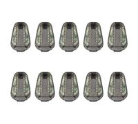 ISTOVO 10X Casque Survie Gyrophare LumièRe Stroboscopique pour Casque Sécurité de Survie Lampe de Poche IR Signal ÉTanche avec Magic Tape D