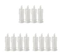 ISTOVO 12 Bougies LED sans Flamme, Bougies Piliers en Liquidation LED, Batterie Incluse, Décoration pour Halloween Et Noël