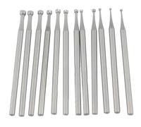 ISTOVO 12 Pcs Fraise à Bouche Ouverte - Tige de 3/32 Po en Forme de Coupe à Bouche Ouverte, Embouts plus Ronds pour Réglage de, Mèches de Fabrication Lapidaire