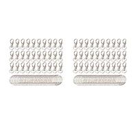 ISTOVO 120 Pièces Porte-Clés Clip Crochets Serrures Tournantes Lanière Mousquetons avec Porte-Clés Fendus (Argent)