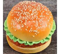 ISTOVO 1pc RÉAliste Hamburger RÉAliste Simulation Faux Hamburger Boulangerie Affichage Enfants Nourriture Pain Jouet DÉCoration DÉCoration Accessoires De Photographie Pas Inclue Plaque