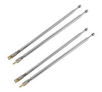 ISTOVO 2 Pair 62.5cm 24.6 Pouce 4 Section Telescopique Acier Inoxydable AM FM Radio Universel Antenne
