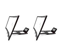ISTOVO 2 Pièces 12 Pouces Incurvé Téléphone Écran Loupe HD Vidéo Amplificateur Mobile Écran Loupe Verre