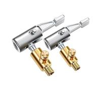 ISTOVO 2 Pièces de Verrouillage sur le Gonfleur de Pneu de Mandrin D'Air, Mandrin D'Air de Pneu de Verrouillage en Métal avec Valve de Libération D'Air, Filetage de Valve de Pneu Standard de 8 mm