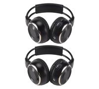 ISTOVO 2 X Double Infrarouge StÉRÉO Casque sans Fil Casque IR Voiture Lecteur DVD Appui-TÊTe Noir