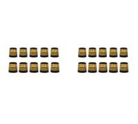 ISTOVO 20 Pièces Embouts de Golf Pointe Taille 0.370 Embout de Manchon de Golf pour Fers de Golf Accessoires de Tiges de Club de Haute Qualité Or