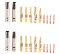 ISTOVO 2Ensemble Ensemble de Pièces de Soudage de Porte-Embouts de Contact de Buses Accessoire de Consommable pour Soudeur Mig Adapté à La Machine de Soudage Au Chalumeau 15AK 1 MM