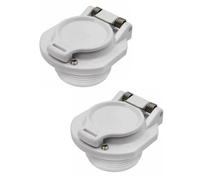 ISTOVO 2Pack W400BWHP GW9530 Aspiration Libre Rotation Verrou de Vide en Plastique Blanc pour Nettoyeurs de Piscine à Aspiration Accessoires de Sécurité Murale
