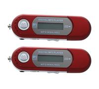 ISTOVO 2X 8G Cle USB Lecteur Baladeur MP3 Player FM Rouge