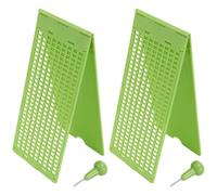 ISTOVO 2X 9 Lignes 30 Cellules Ardoise D'ÉCriture Braille et Stylet En Plastique Braille Ardoise pour Les Aveugles