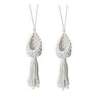 ISTOVO 2X Boho Macramé Air Plante Cintre Tillandsia Panier Suspendu Porte-Corde Fleur Décor à (13CM)