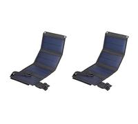 ISTOVO 2X Cellule Solaire à Panneau Solaire Pliable avec Chargeur Solaire de Sortie USB pour Les Tablettes de Téléphone Portable de Camping Power Bank B