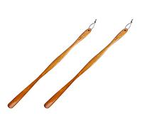 ISTOVO 2X Chausse-Pied Long Qui Ne Pas La Taille Chausse-Pied En Bois Long 75cm Bois Grain de Bois à La Mode