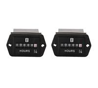 ISTOVO 2X Compteur Horaire Mécanique DC 6-80V - Compteur Horaire pour Moteur-Générateur Bateau Automobiles Motorcross Moteur Camion Tracteur