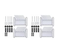 ISTOVO 2X Dispositif de Sécurité Amélioré pour Planche de Plumes la Planche de Plumes Empilable S'Adapte à la Plupart Des Normes, Rainures en T, Rails en T Sur les Scies à Table, Blanc