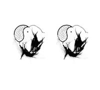 ISTOVO 2X Filet Circulaire Manuelle Attrapeur Rêve Yin avec des Perles de Plumes pour Décoration Ornement Suspendu de Voiture Murale Cadeau D'Artisanat, Noir et Blanc