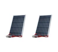 ISTOVO 2X Kit de Panneau Solaire 12 V Générateur de Cellules Solaires Rechargeables Extérieures Portables de Puissance 30 W pour