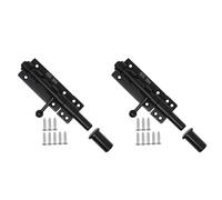 ISTOVO 2X Loquet de Porte à Boulon Coulissant Robuste avec, Matériel de Loquet de Sol à Loquet à Boulon Horizontal Et Verrouillable (Noir, 6 Pouces)