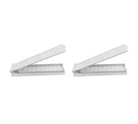 ISTOVO 2X Machine à Brochette de Viande pour Barbecue à Une Rangée, Fabricant de Presse à Kebab, Réutilisable BBQ Brochette Maker Kebab - Blanc