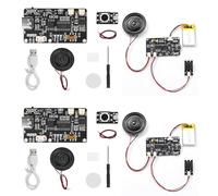 ISTOVO 2X Module Sonore Enregistrable avec Téléchargement MP3 Type-C pour, Carte d'anniversaire de Noël, Couverture Musicale Murale avec Batterie