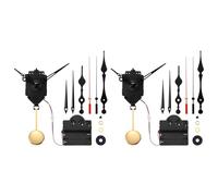 ISTOVO 2X Mouvement D'Horloge à Pendule à Quartz Carillon à Mécanisme de Mélodie D'Horloge avec 6 Paires D'Aiguilles